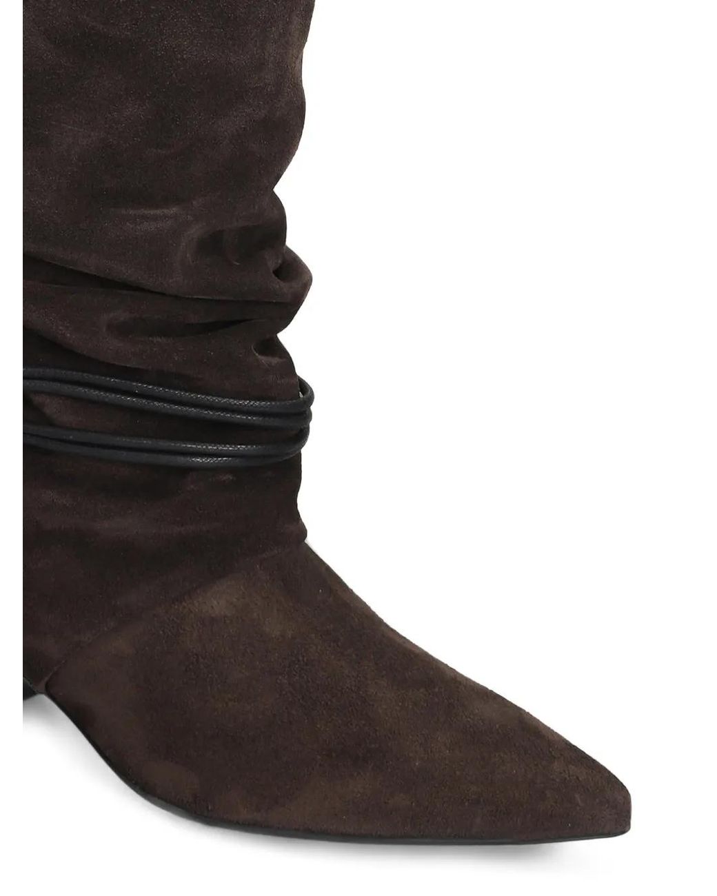 Alchimia Black Slouchy Pointed-Toe Boots