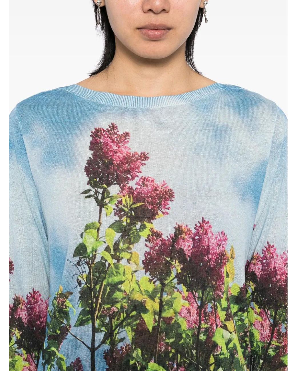 Agnes B. Blue Printed Top