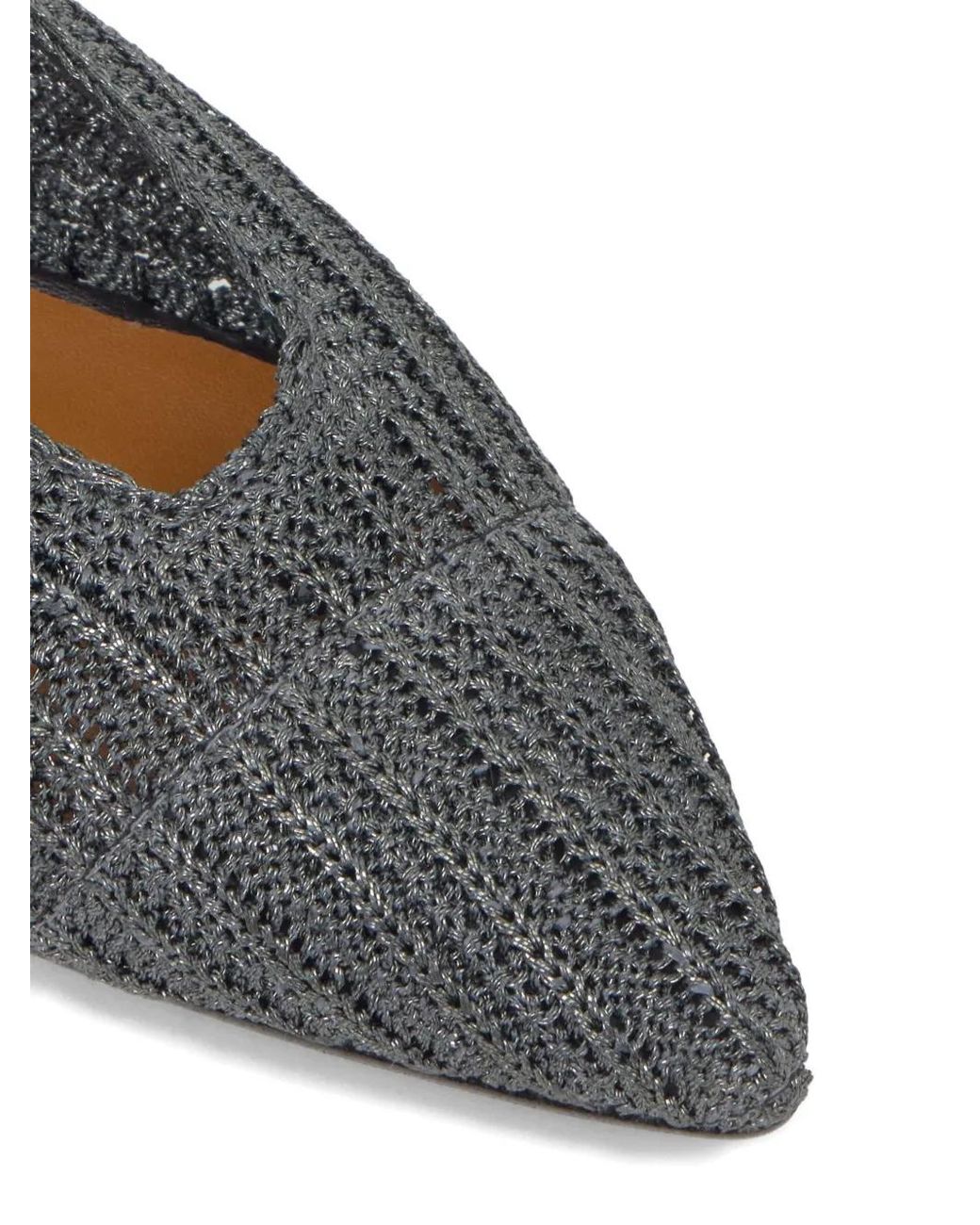 Castaner White Point-Toe Woven Ballet Flats