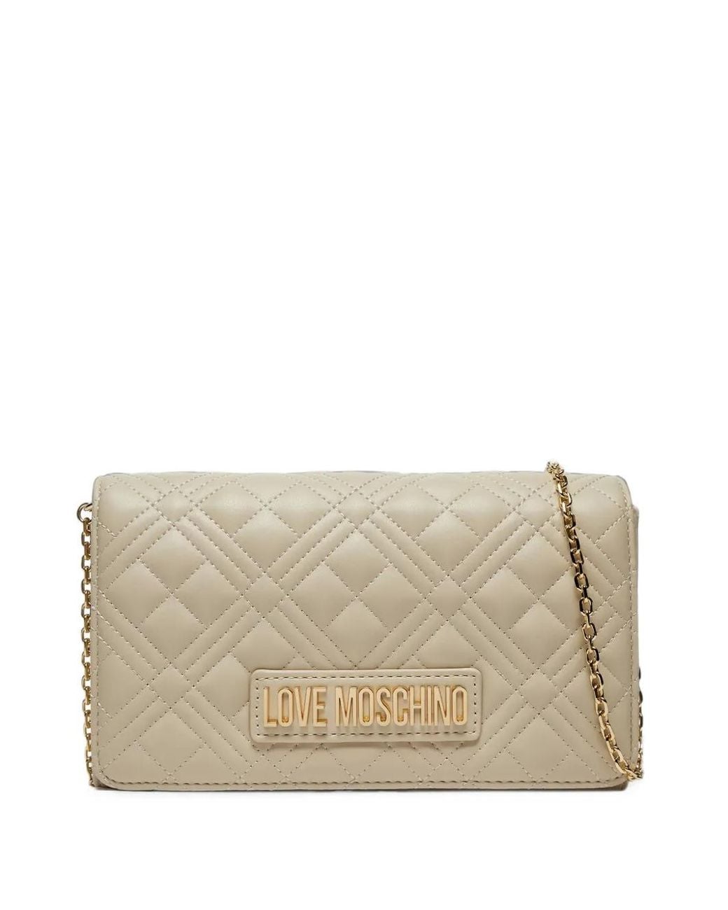 Love Moschino Natural Quilted Shoulder Bag