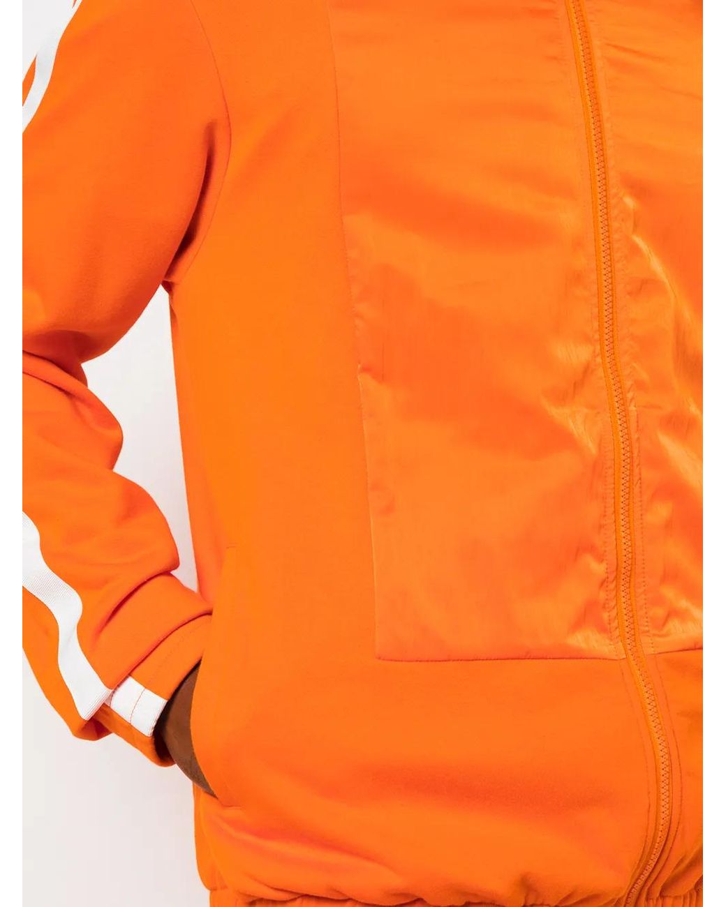 God's Masterful Children Orange Veste Bomber À Empiècements Et Motif Géométrique for men
