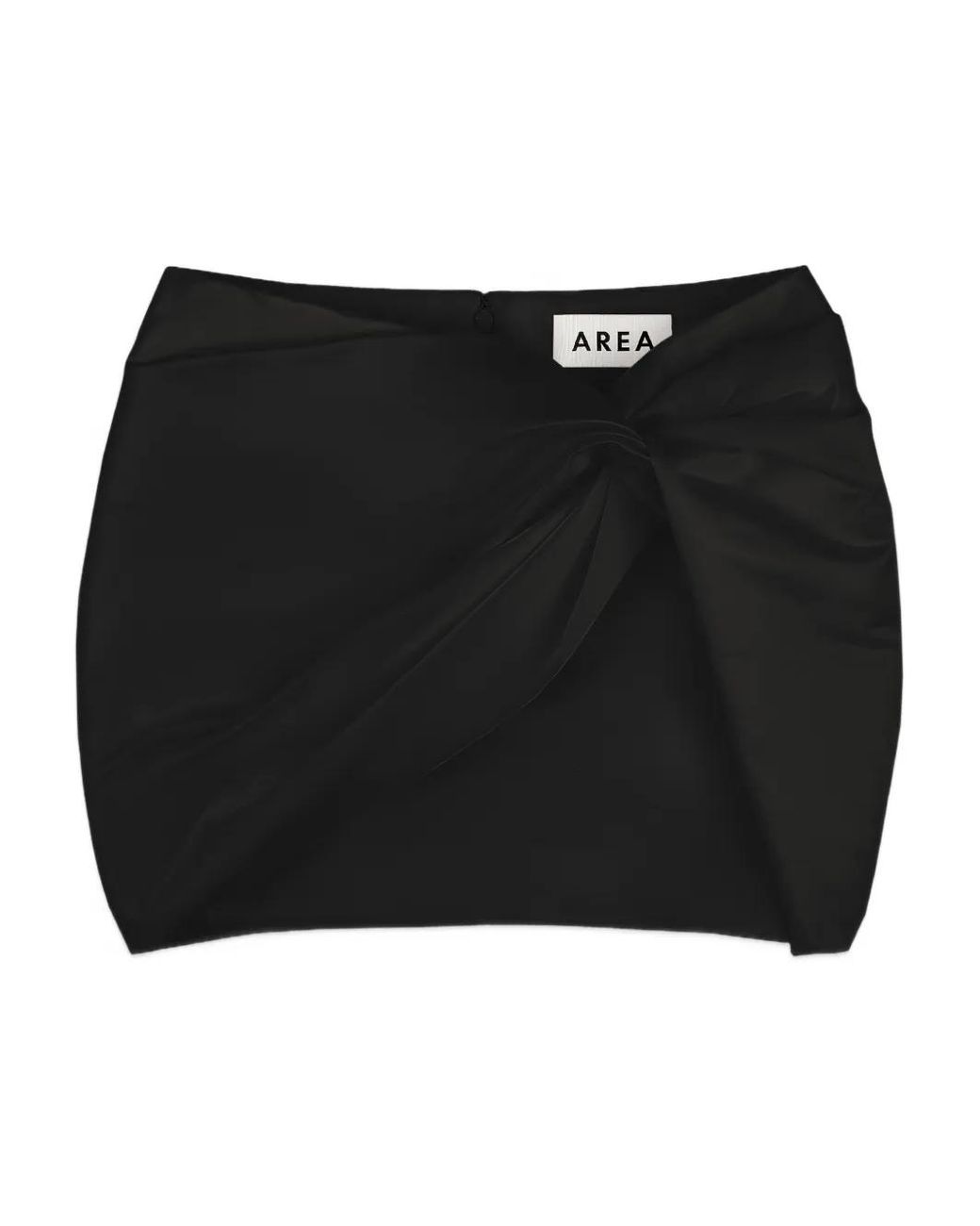 Area Black Wrapped Mini Skirt