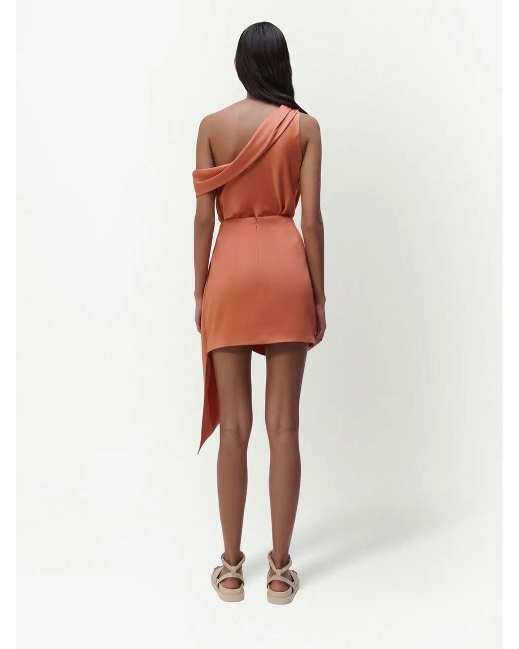 Jonathan Simkhai Orange Mae Draped Skirt