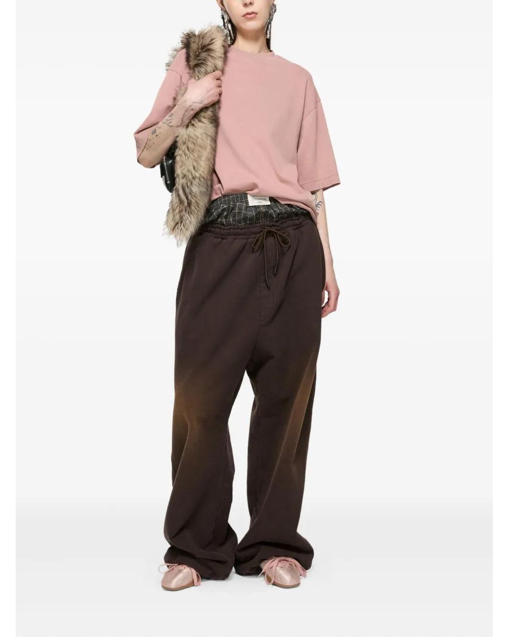 Acne Pink Round-Toe Ballet Flats