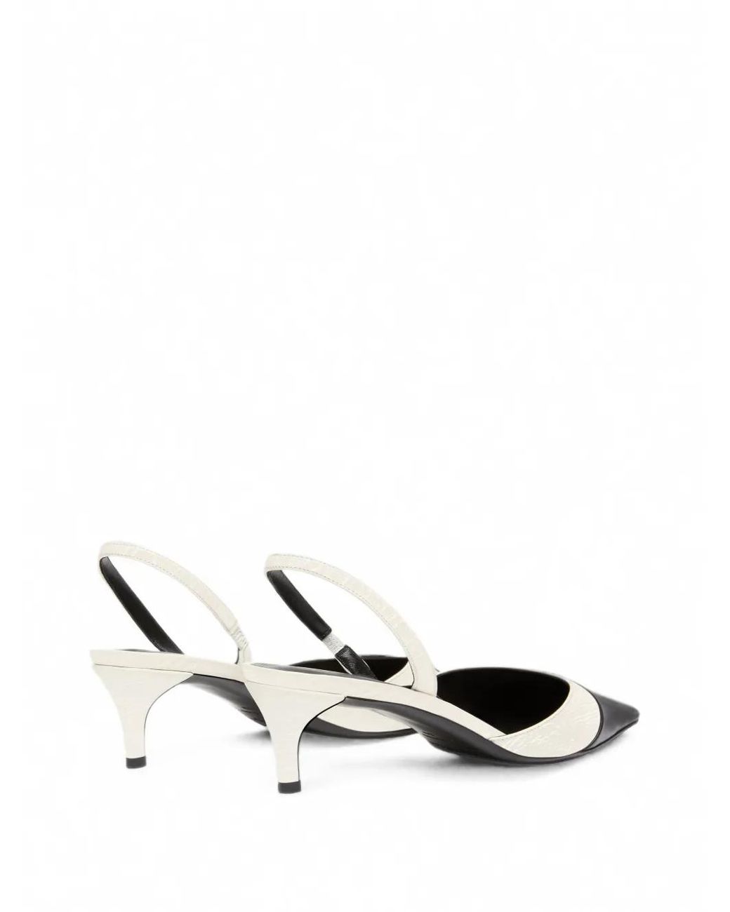 Courreges Metallic Vinyl-Toe Cap Slingback Pumps