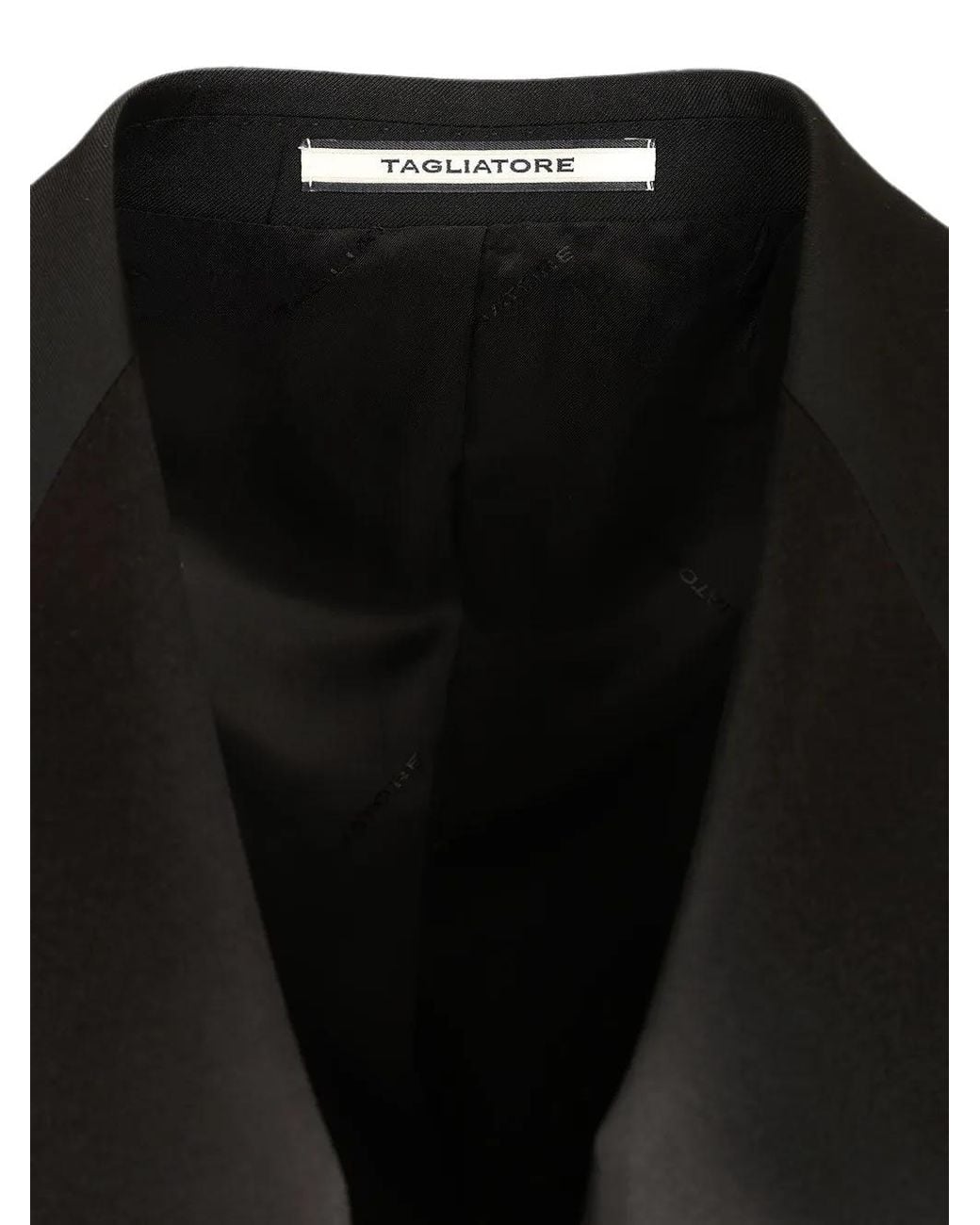 Tagliatore Black Double-Breasted Suit