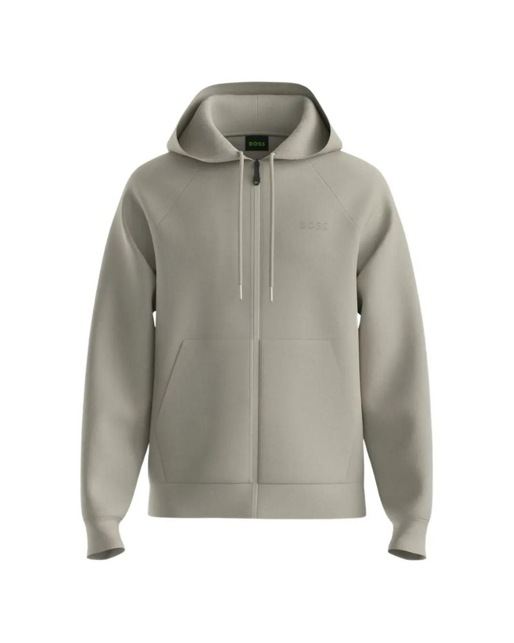 Boss Gray Hoodie À Fermeture Zippée for men
