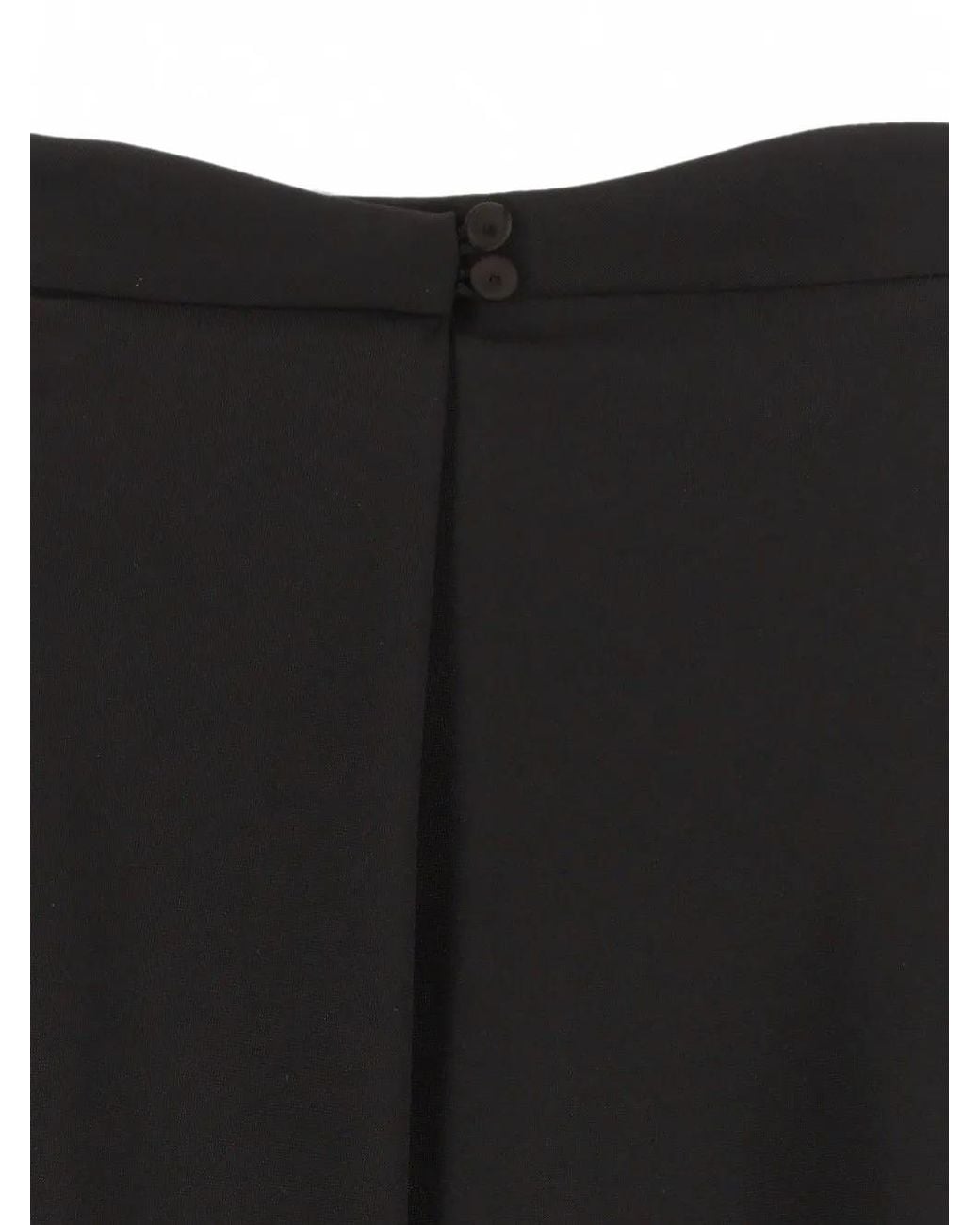 Forte_forte Black Grain De Poudre Midi Skirt