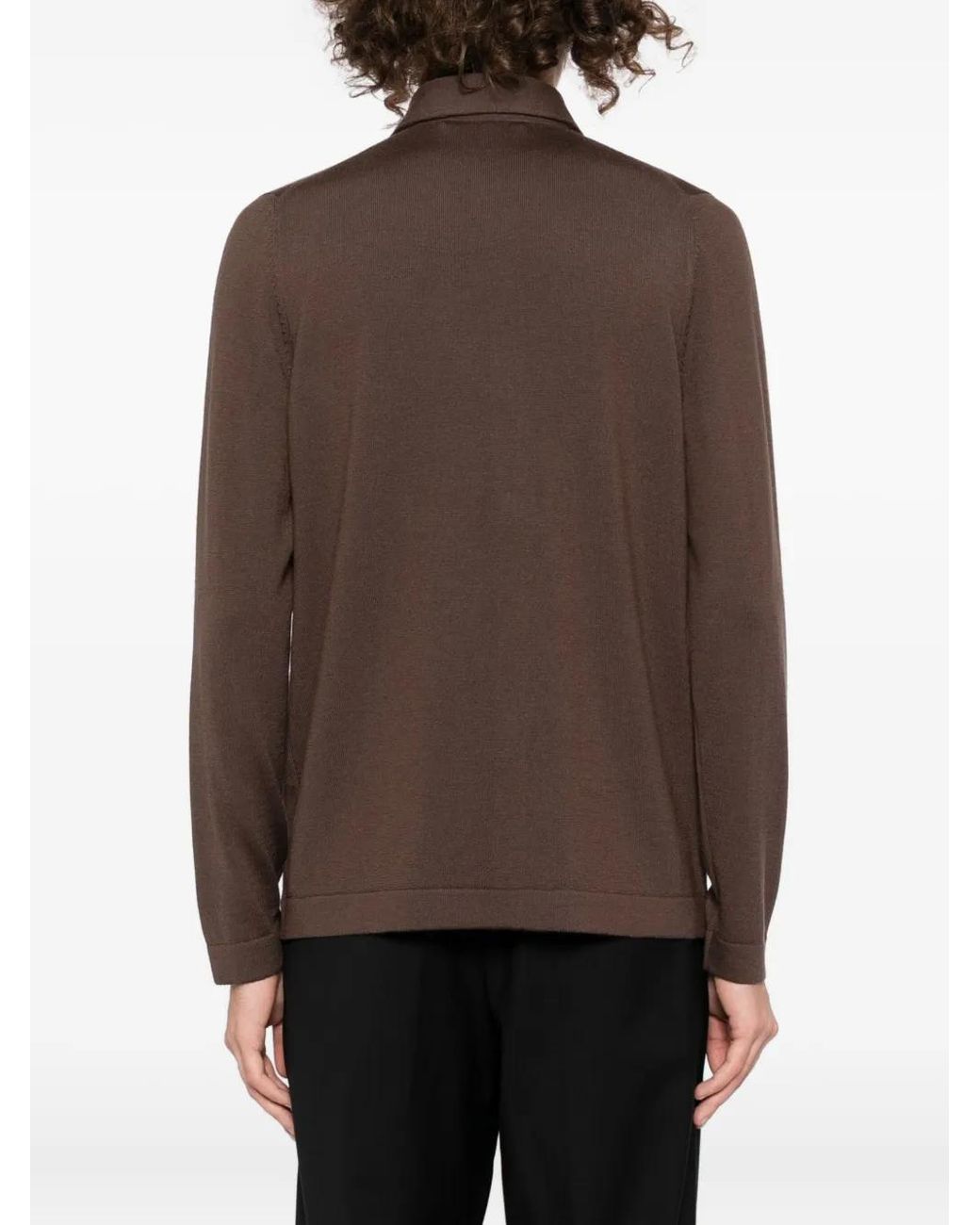 Tagliatore Brown Chemise À Boutonnière Sur Le Devant for men