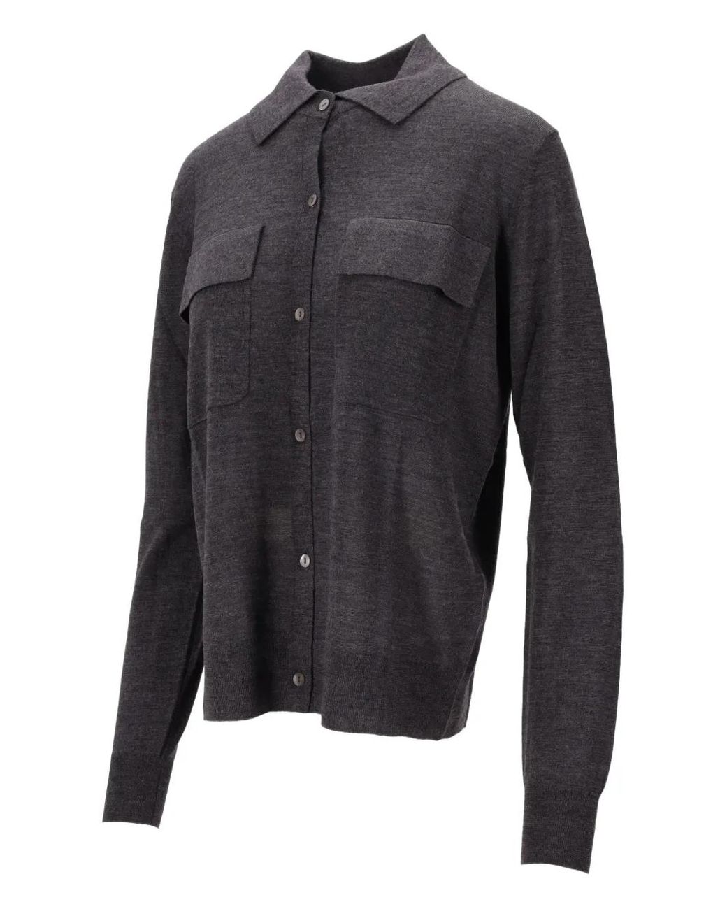 P.A.R.O.S.H. Gray Cardigan À Poche Poitrine