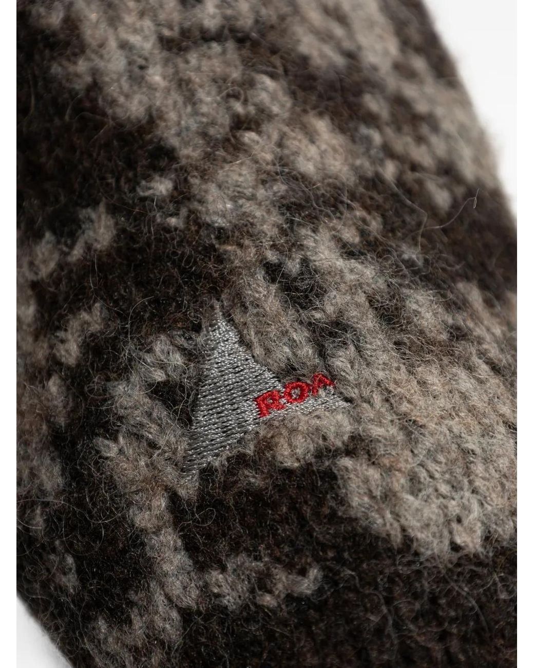 Roa Brown Abstract-Pattern Zip-Up Hoodie for men