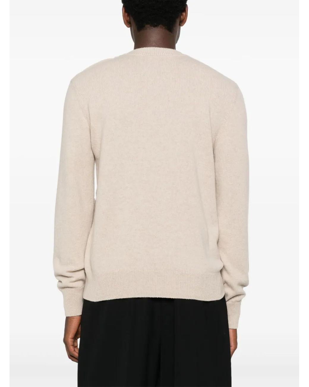 Balmain Natural Cashmere Sweater for men