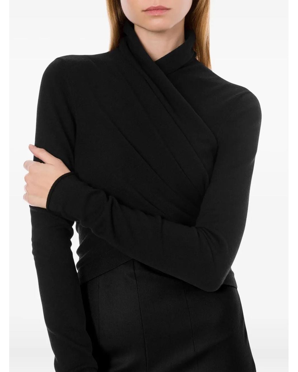 Alberta Ferretti Black Virgin-Wool Jumper