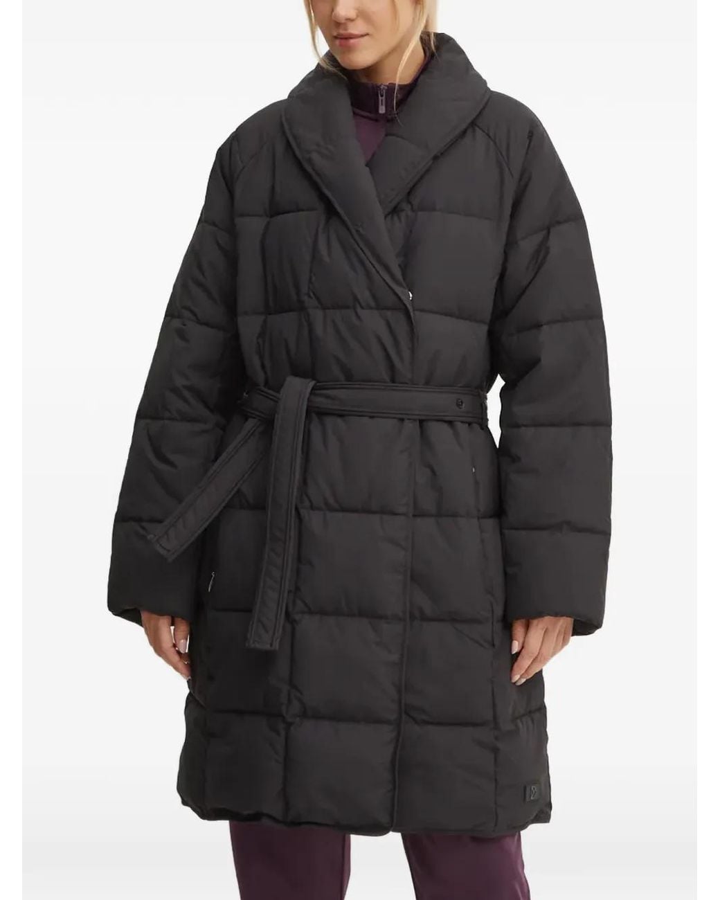 Didriksons Black Dina Belted Quilted Coat