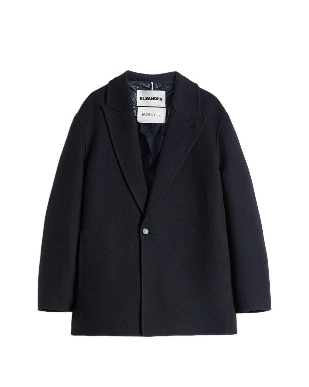 Jil Sander Blue Peaked-Lapel Jacket