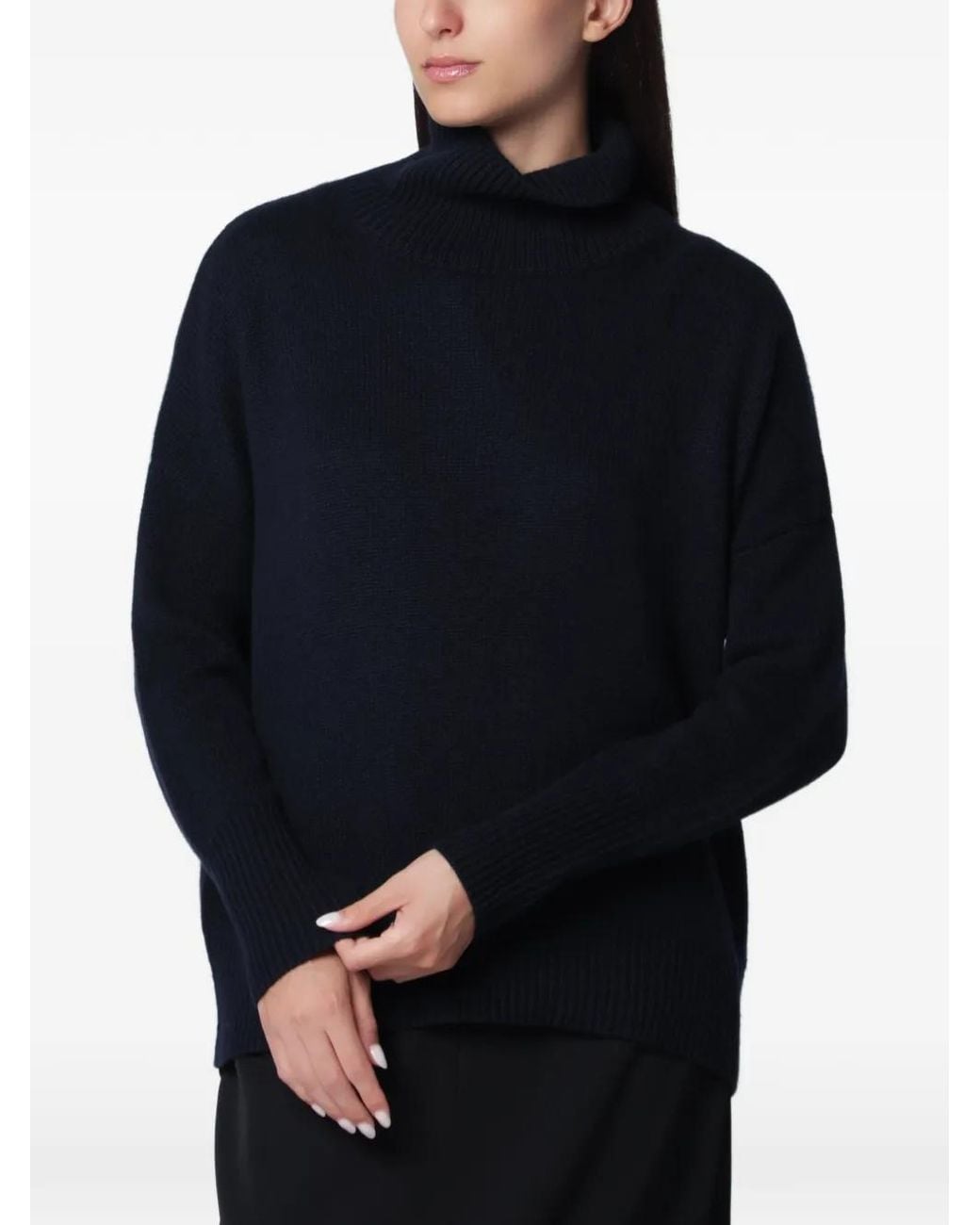 Lisa Yang Blue Heidi High-Neck Sweater