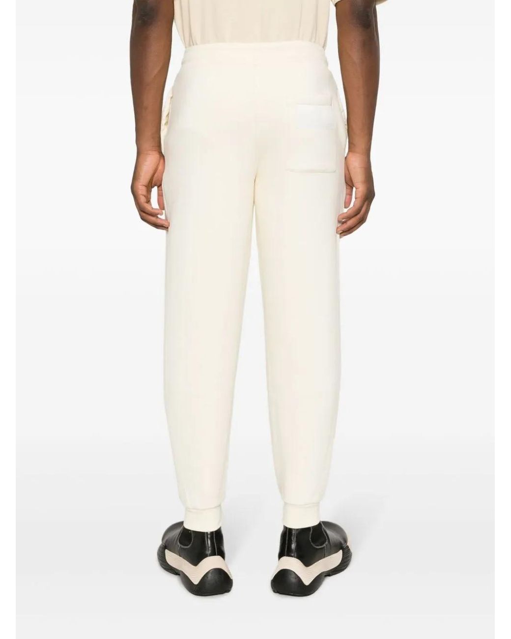 AMI White Logo-patch Drawstring Track Pants