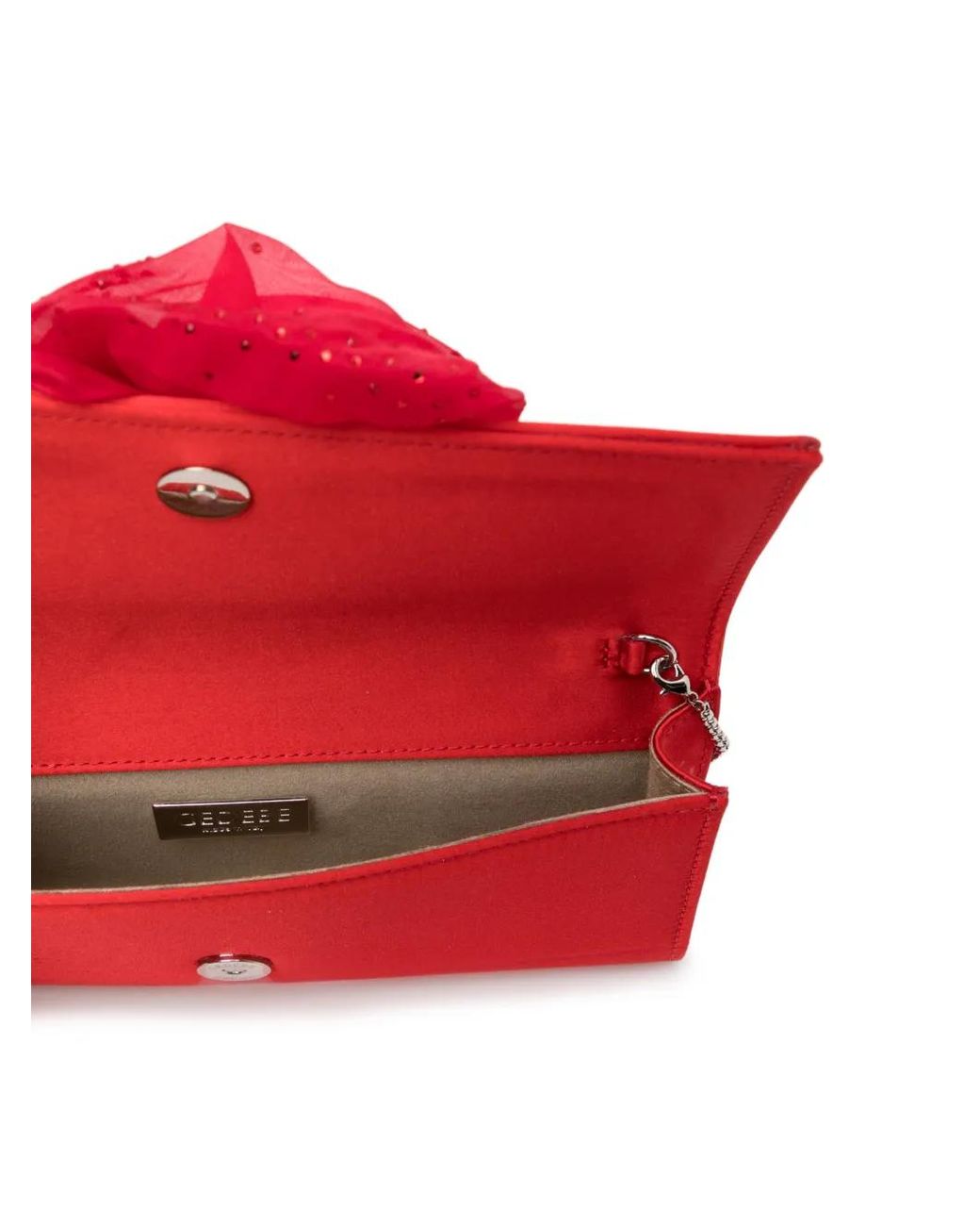 Gedebe Red Peonia Envelope Clutch Bag