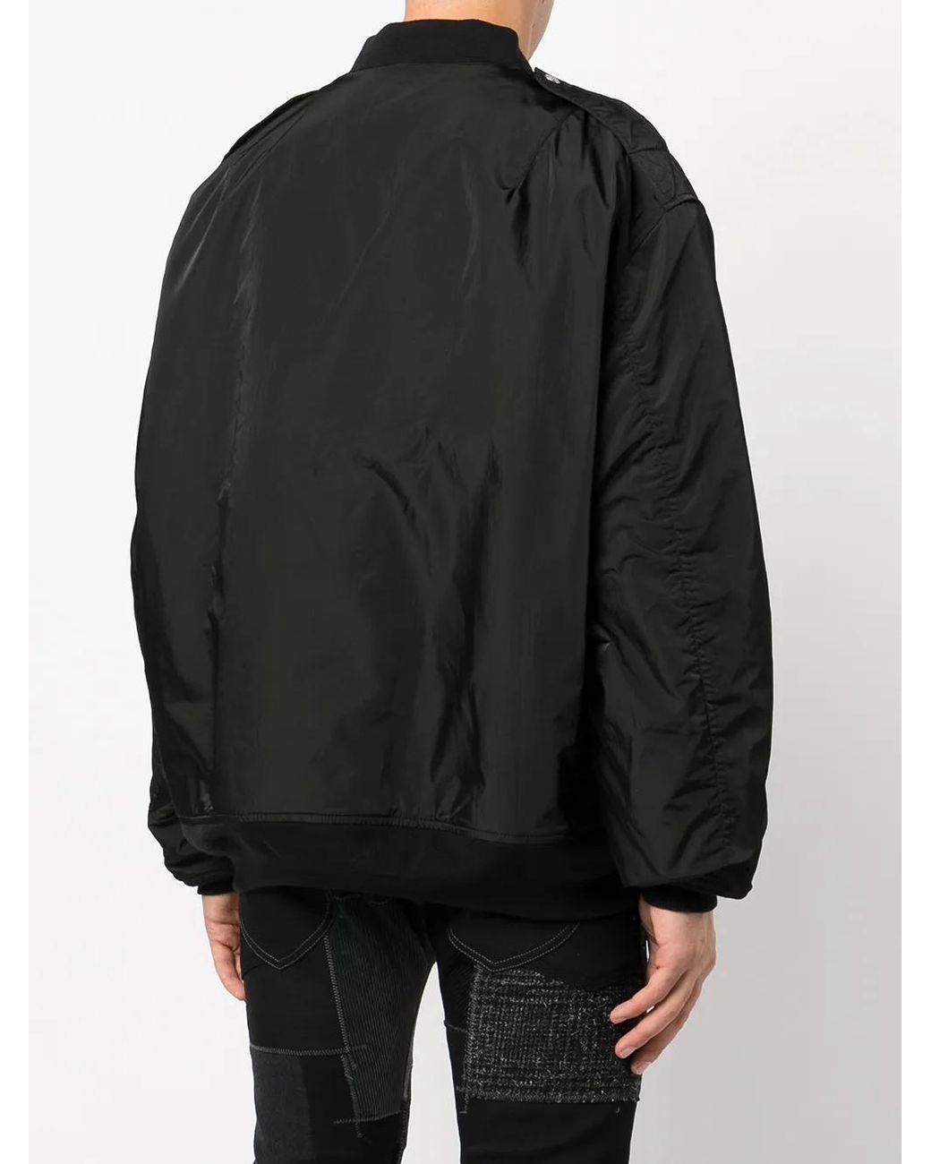 Junya Watanabe Black Zip-Up Bomber Jacket for men