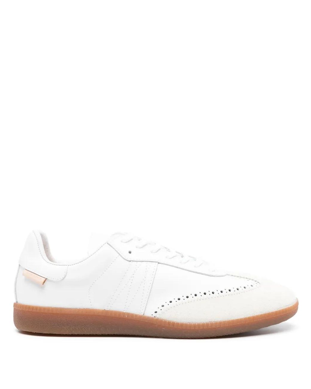 Hender Scheme White Citizen Lace-Up Leather Sneakers