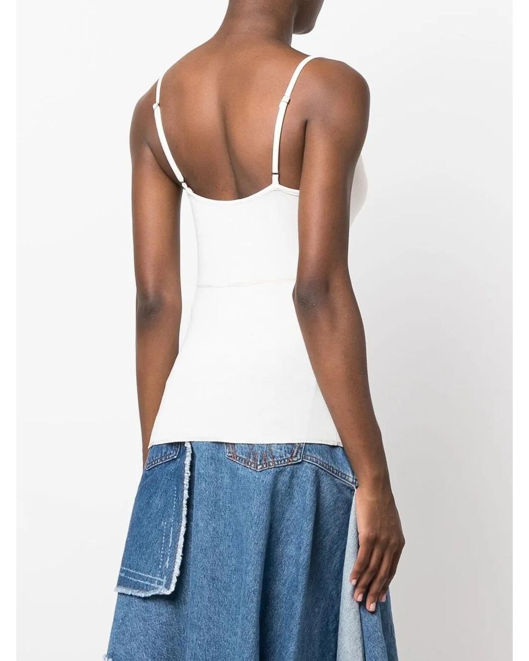 DIESEL White Logo-Plaque Tank Top