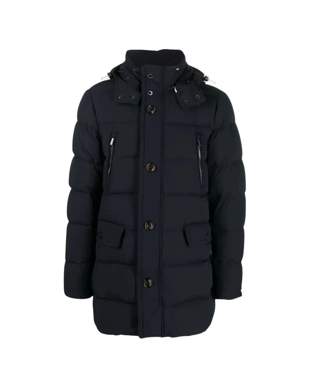 Moorer Blue Gorner Kn Quilted Coat for men