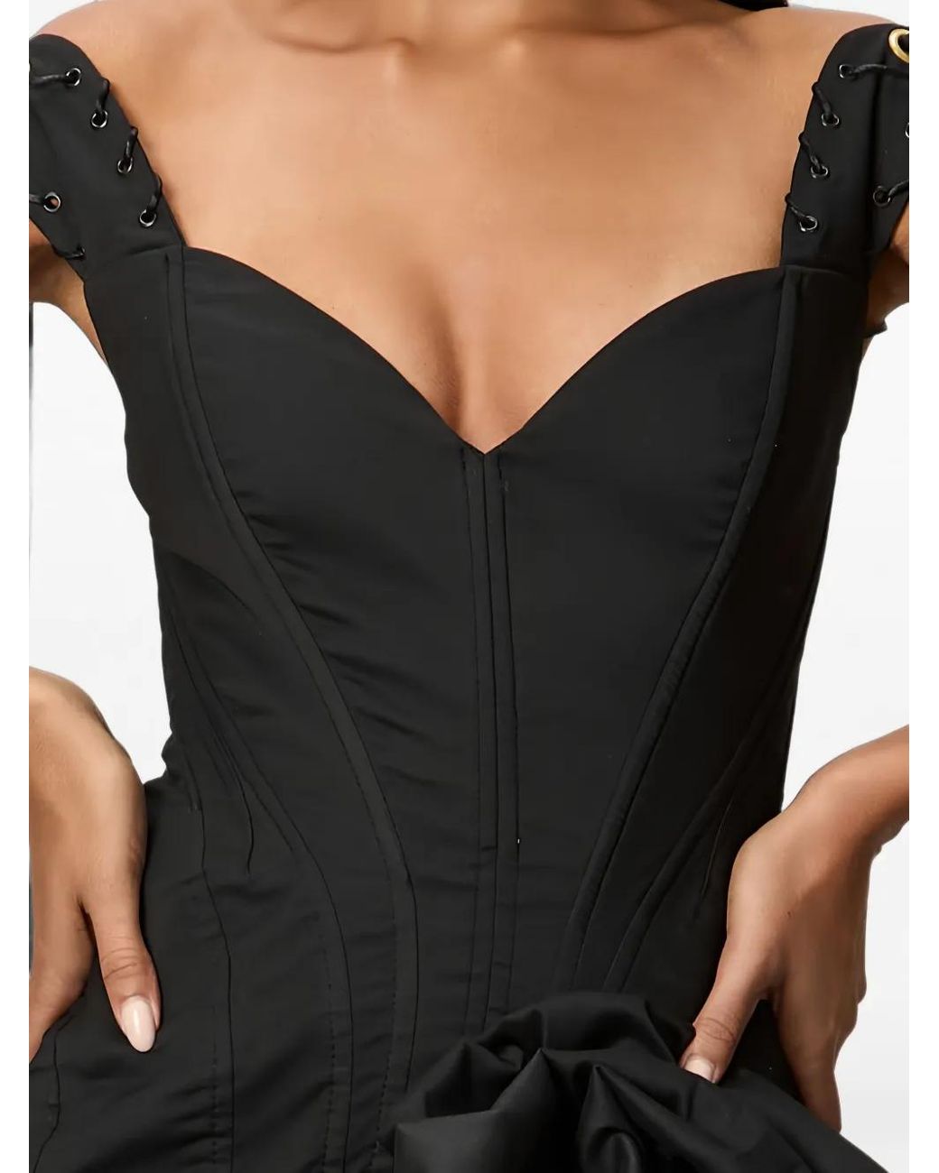 NORINA ST Black Robe Longue Helena À Volants Superposés