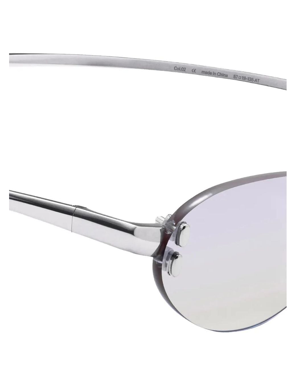 Gentle Monster White Lunettes De Soleil Furi 02 À Monture Ovale