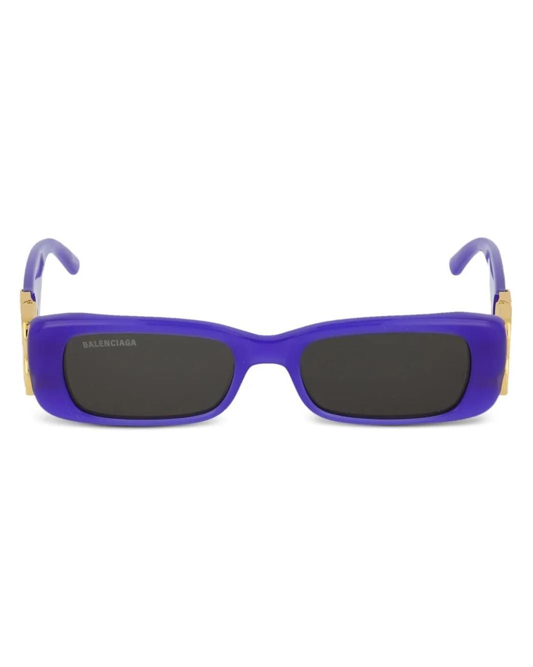 Balenciaga Blue Rectangle-Frame Sunglasses