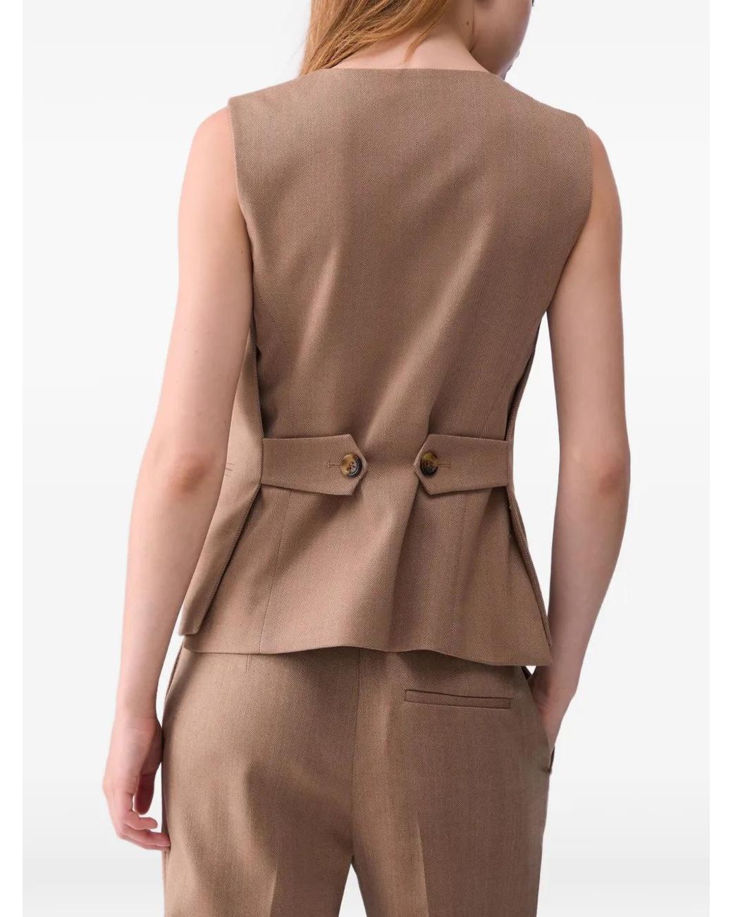 Liu Jo Natural Gilet With Toggles