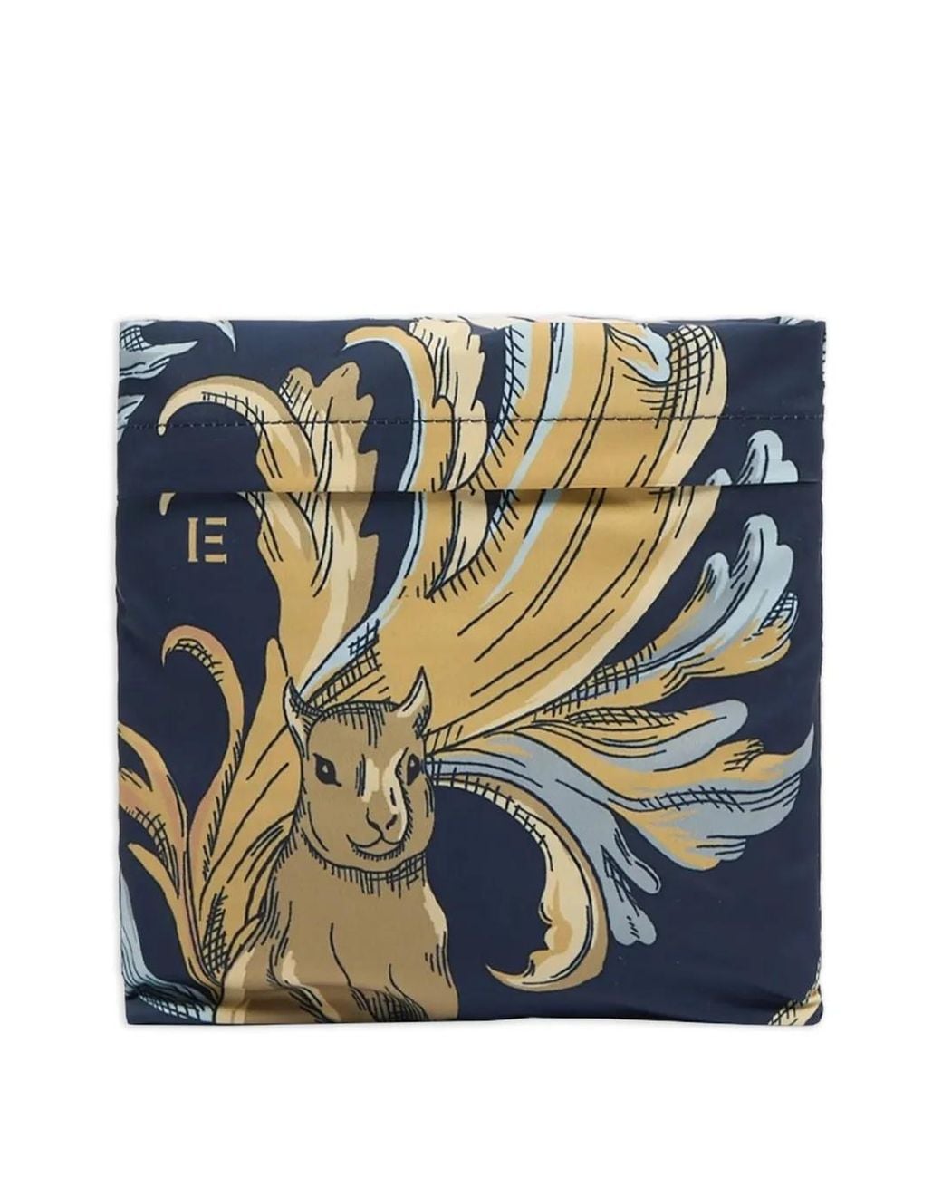 Inoui Edition Blue Rococo Print Packable Backpack Bag