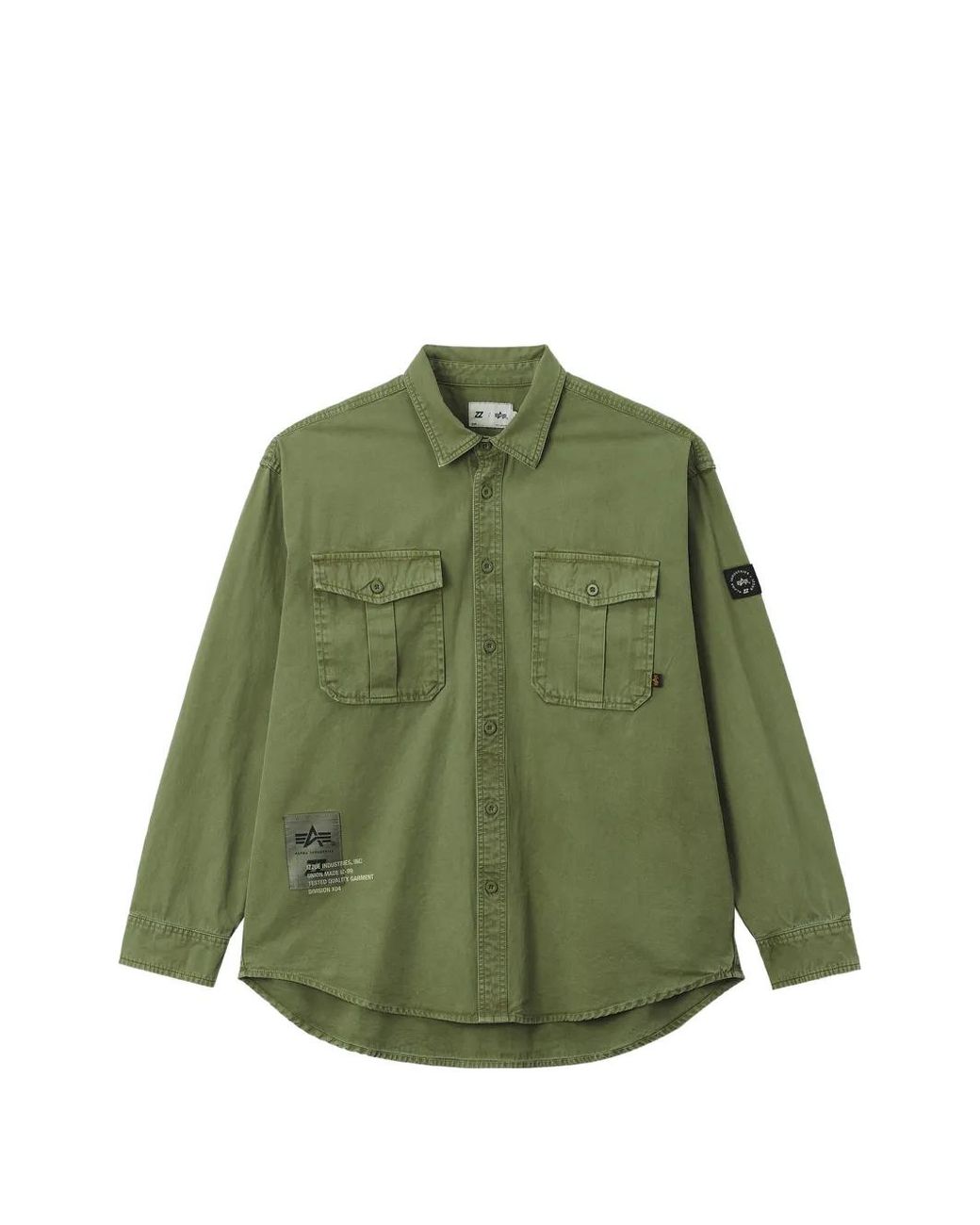 Izzue Green Flap-Pocket Shirt for men