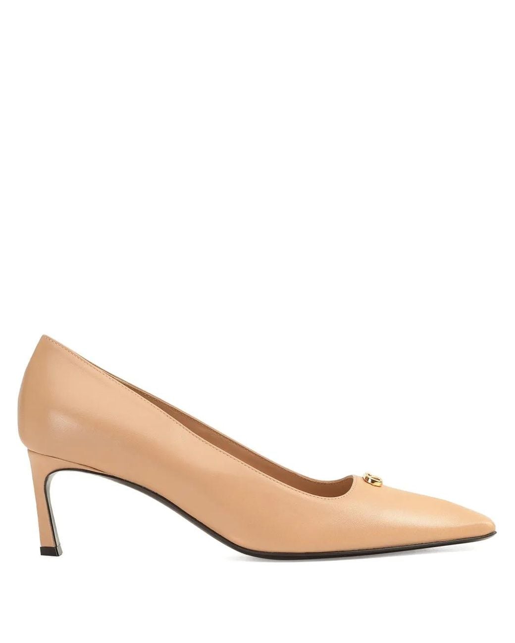 Sergio Rossi Natural 60Mm Surge Leather Pumps