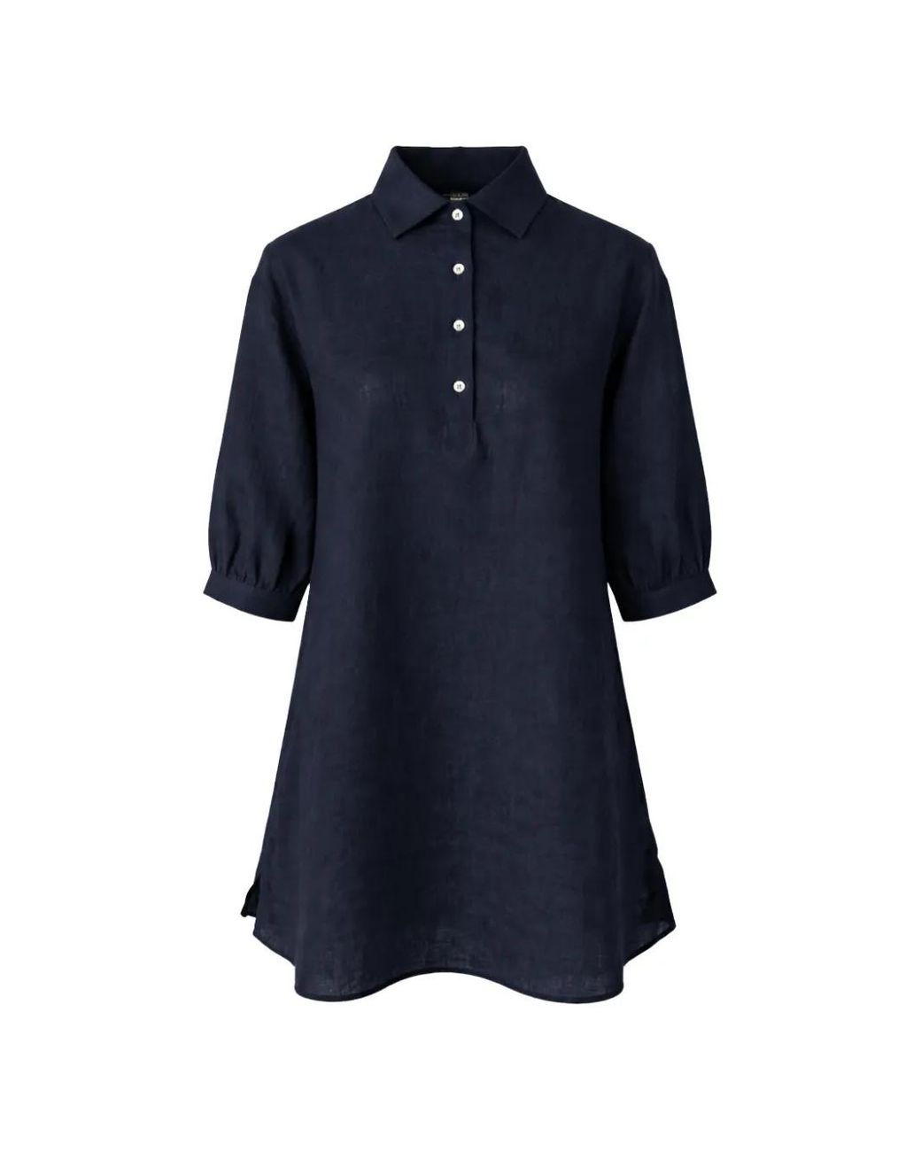 Gran Sasso Blue Collared Shirt