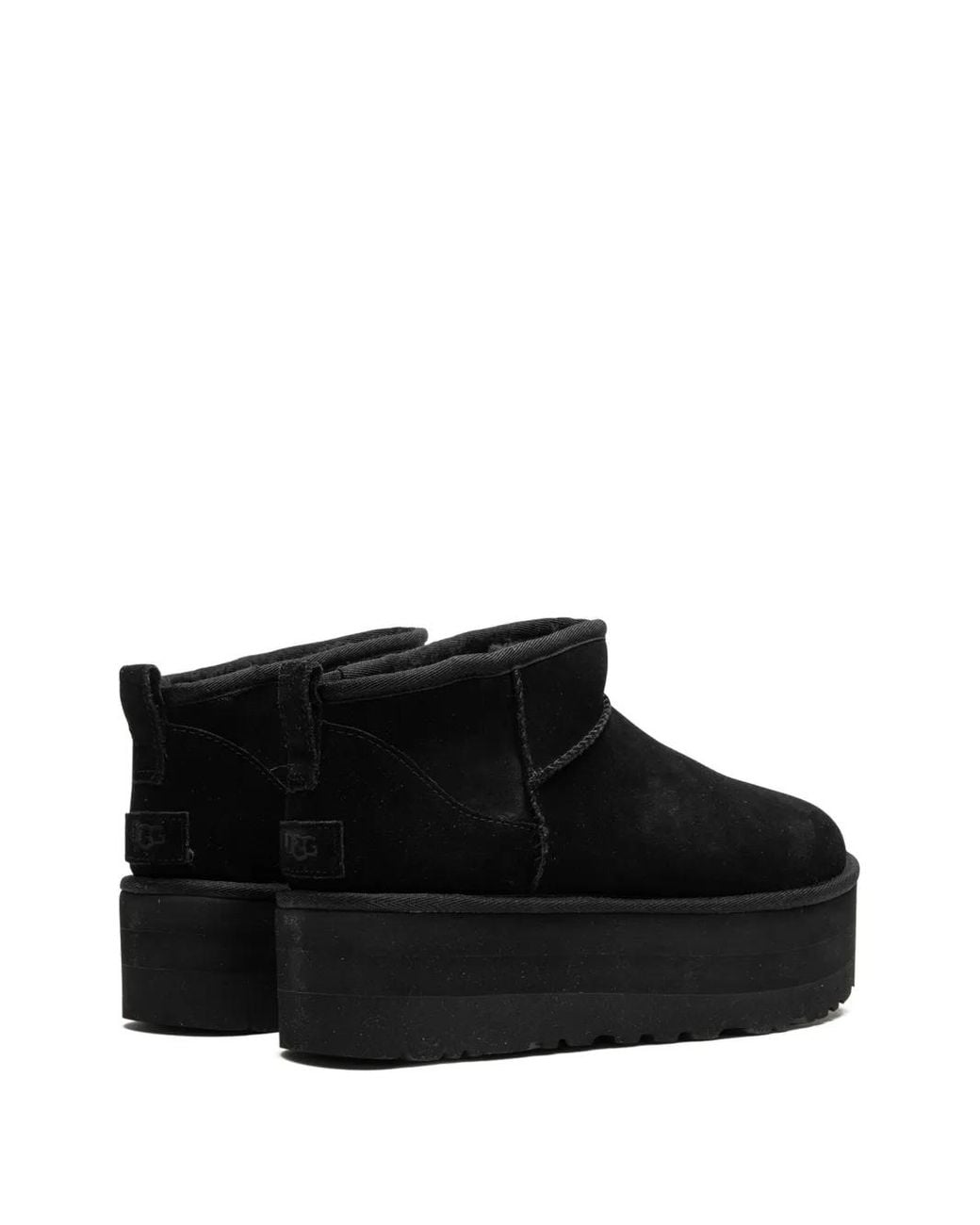 Ugg Black Classic Ultra Mini Platform Suede Classic Boots