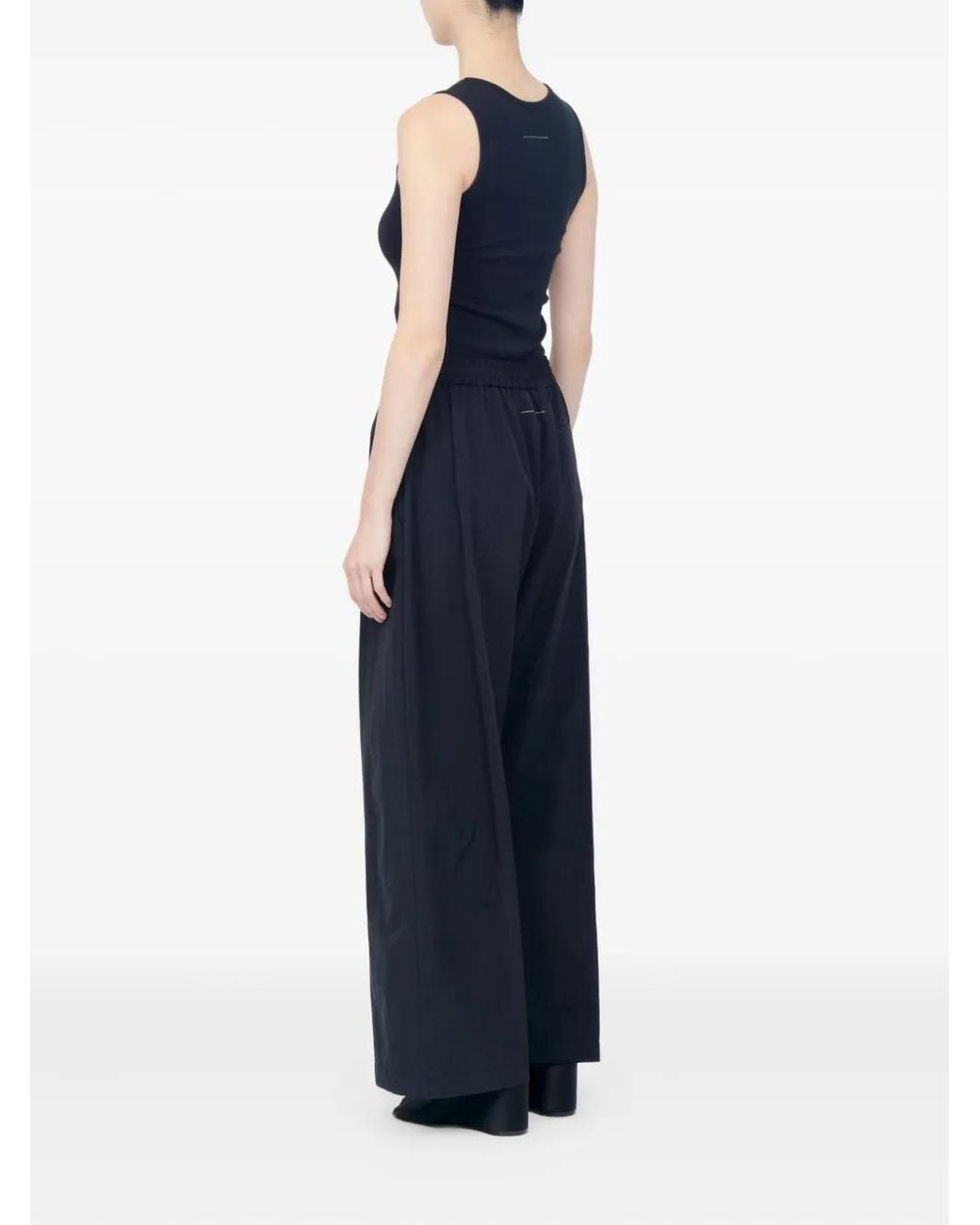 MM6 by Maison Margiela Black Wide-Leg Trousers