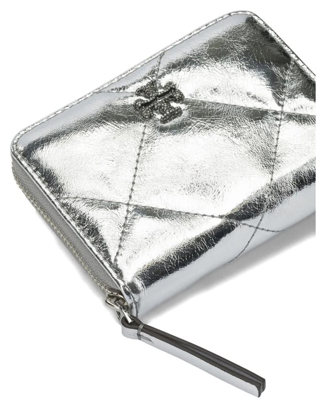 Tory Burch Gray Kira Small Zip Wallet