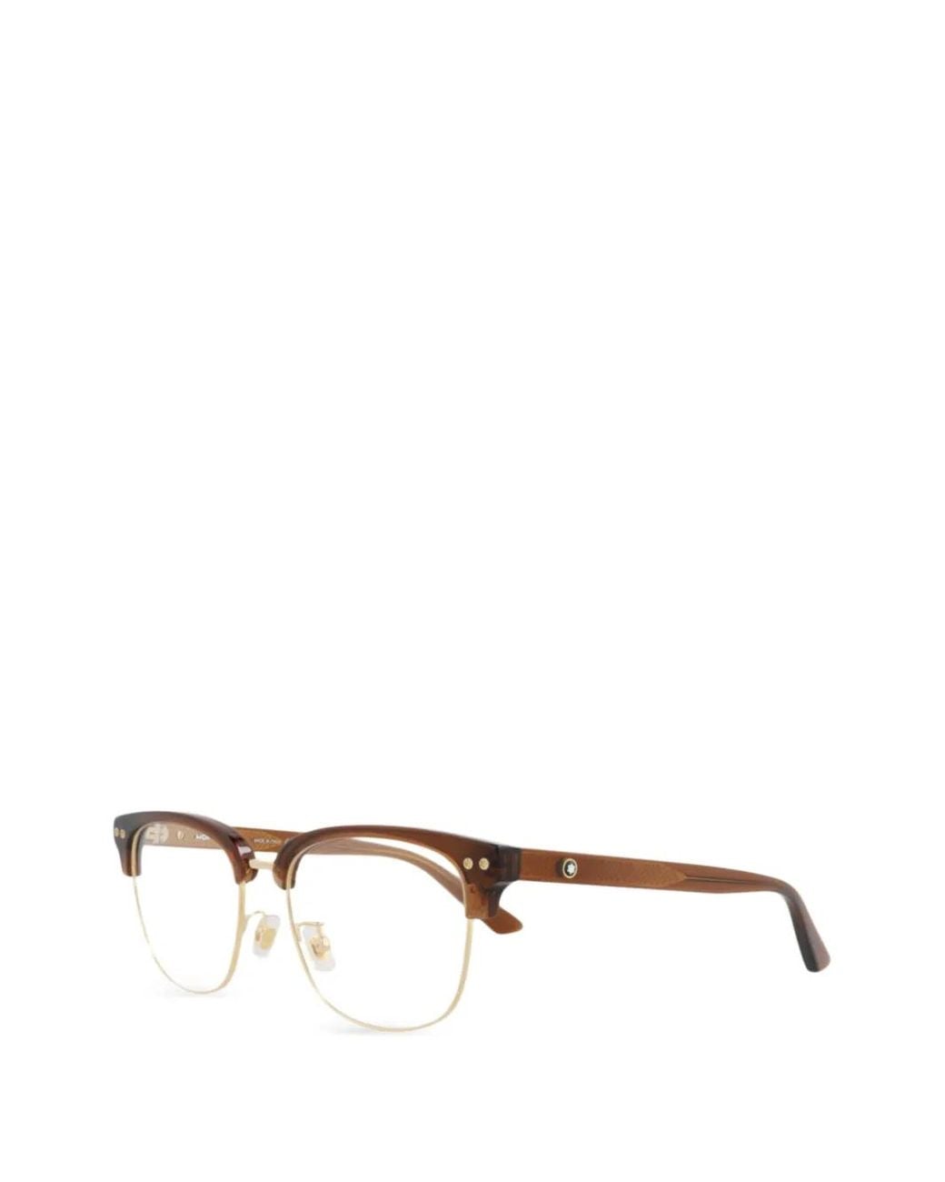Occhiali Con Inserti Spessi di MONT BLANC EYEWEAR in White da Uomo