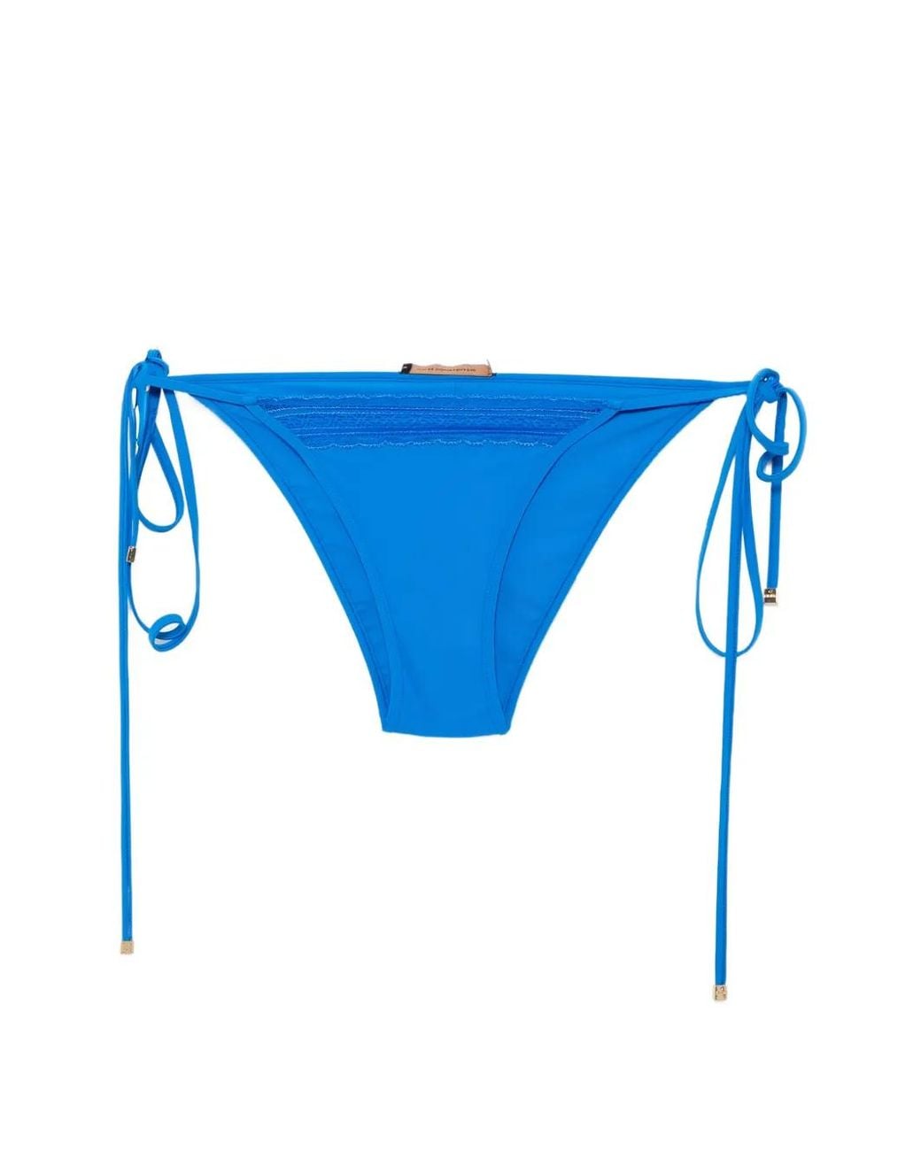 Kiki de Montparnasse Blue Bas De Bikini À Empiècements En Dentelle