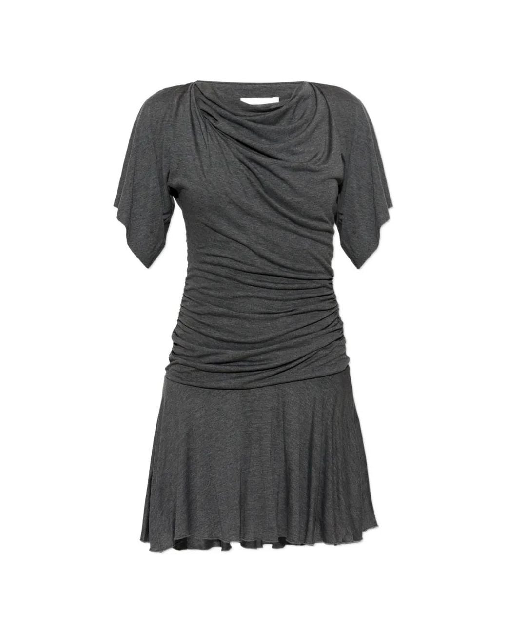 Isabel Marant Gray Raima Ruched Mini Dress