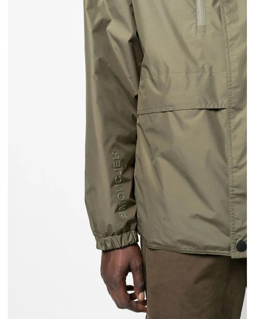 Moncler Green Feather Down Hooded Jacket for men