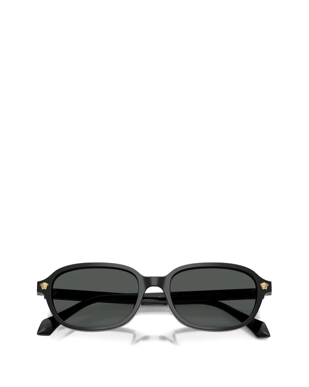Versace Gray Oval-Frame Medallion Sunglasses