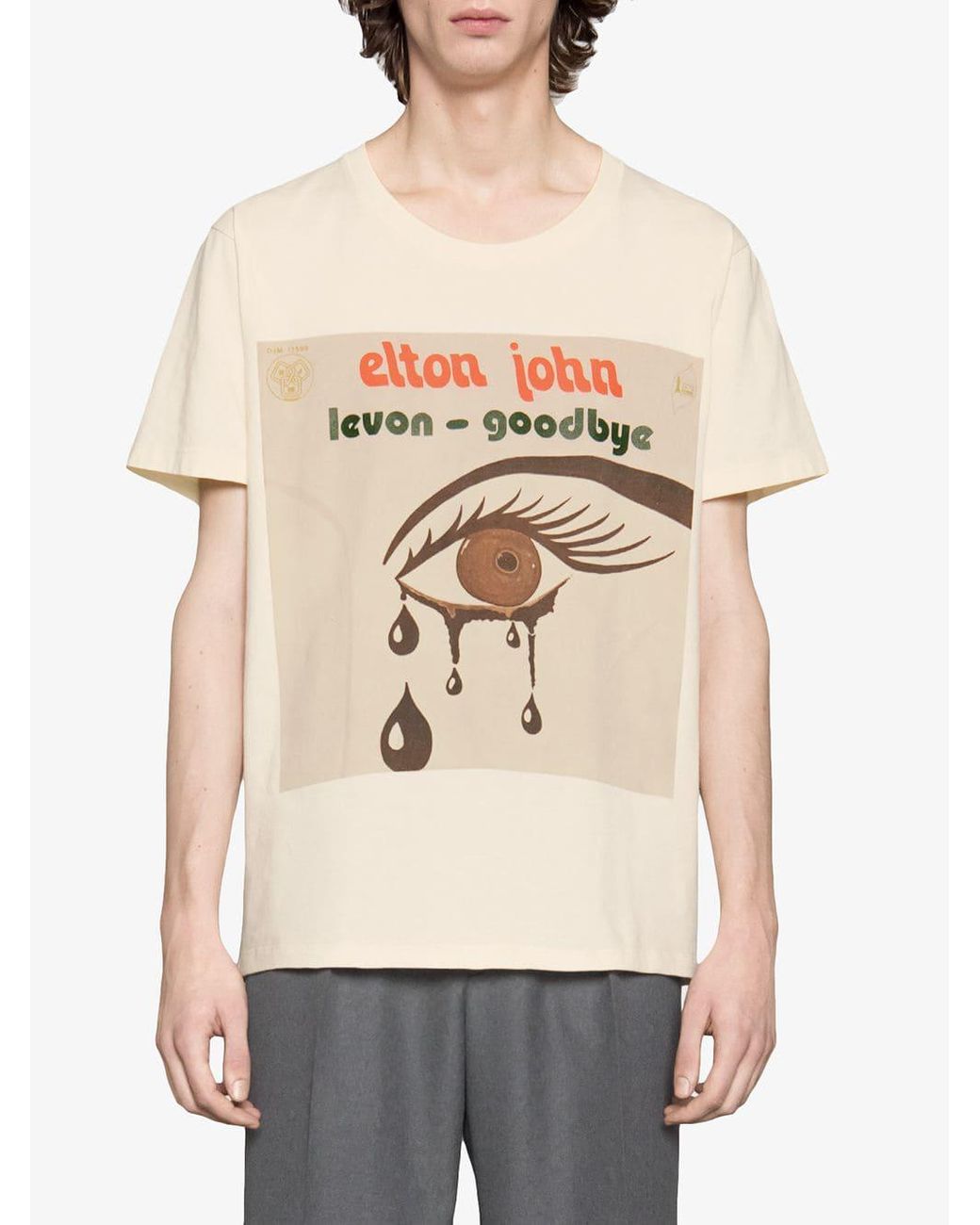 Gucci Elton John T-shirt in Natural | Lyst
