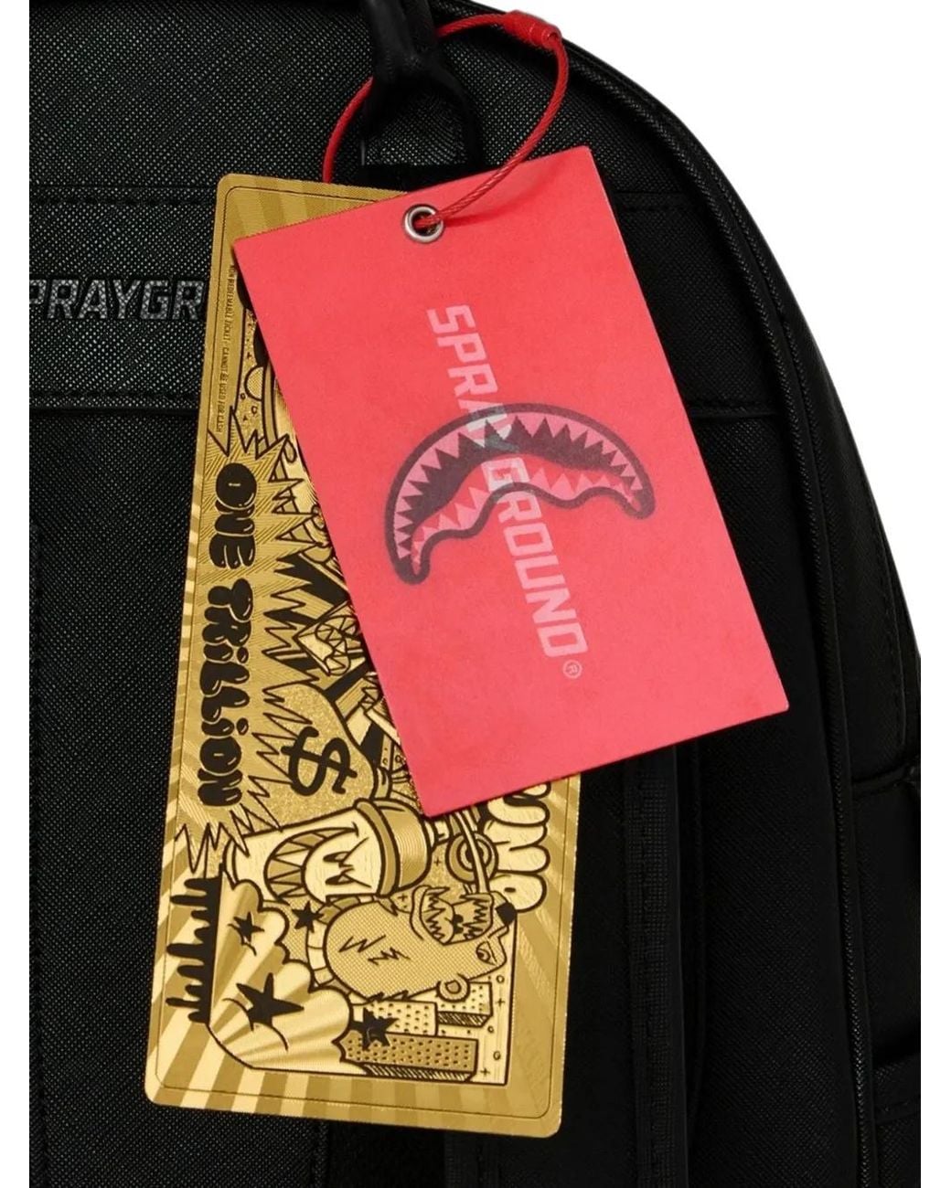 Sprayground Black Disappearing Shark Savage Backpack for men