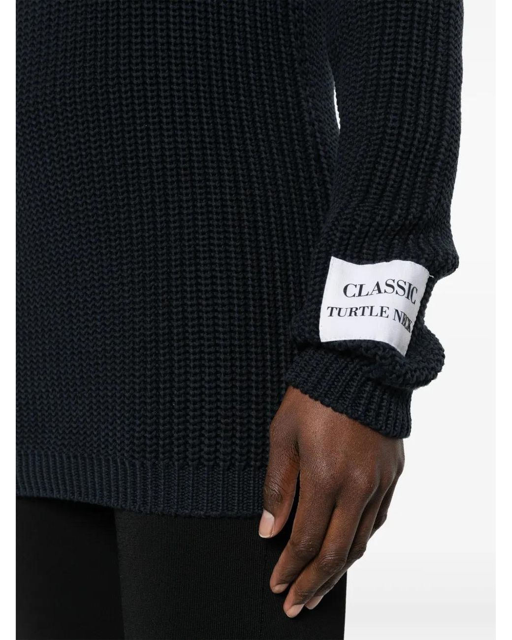 Moschino Black Classic Turtleneck Cotton Jumper