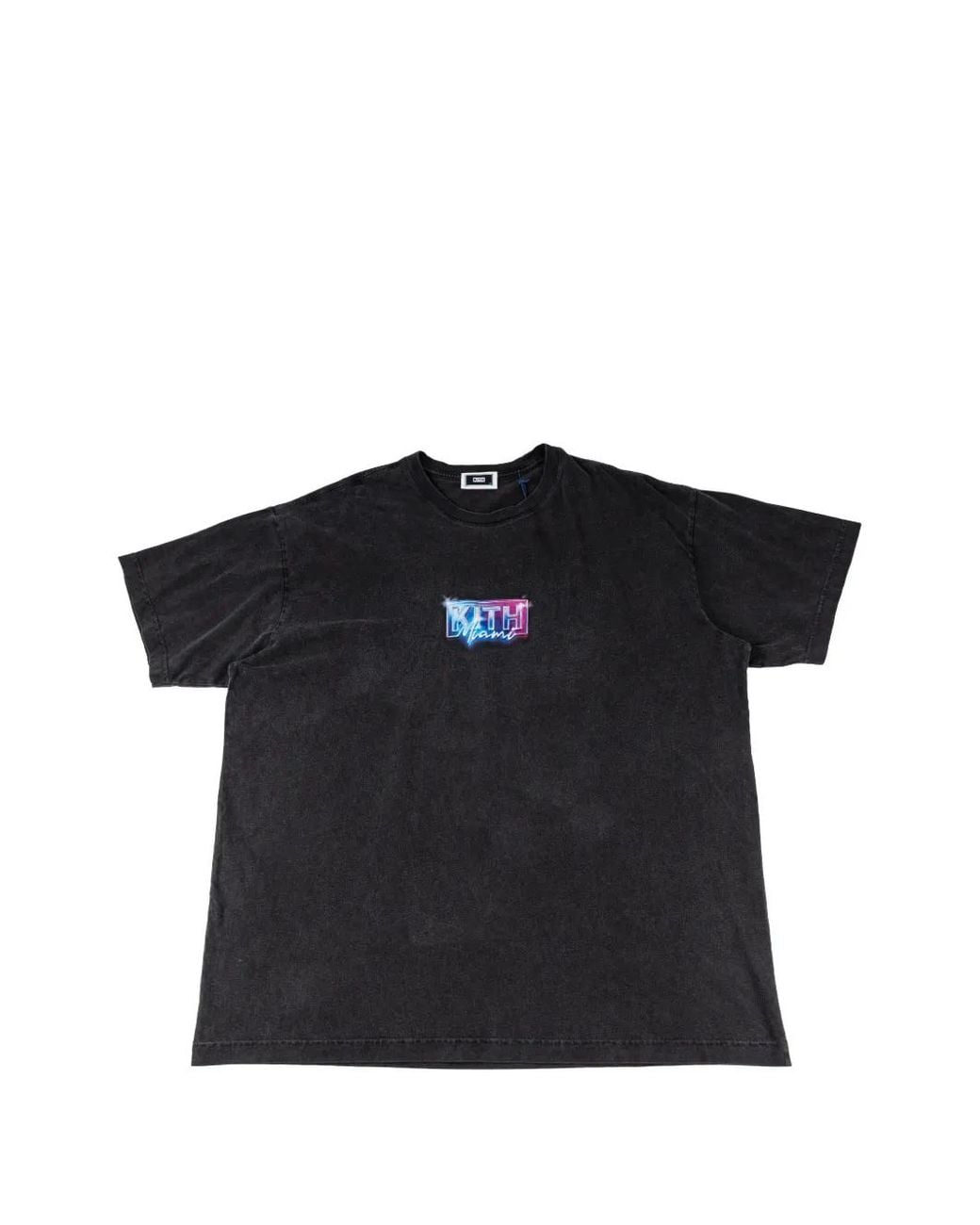 Kith Black Miami Neon Logo-Print T-Shirt for men