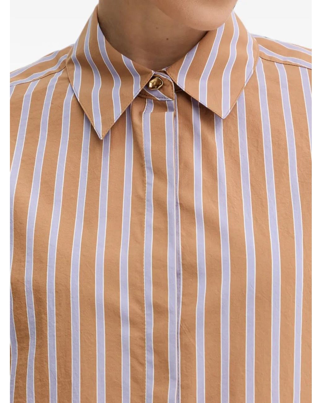 Sessun Natural Armando Striped Tie-Cuff Shirt