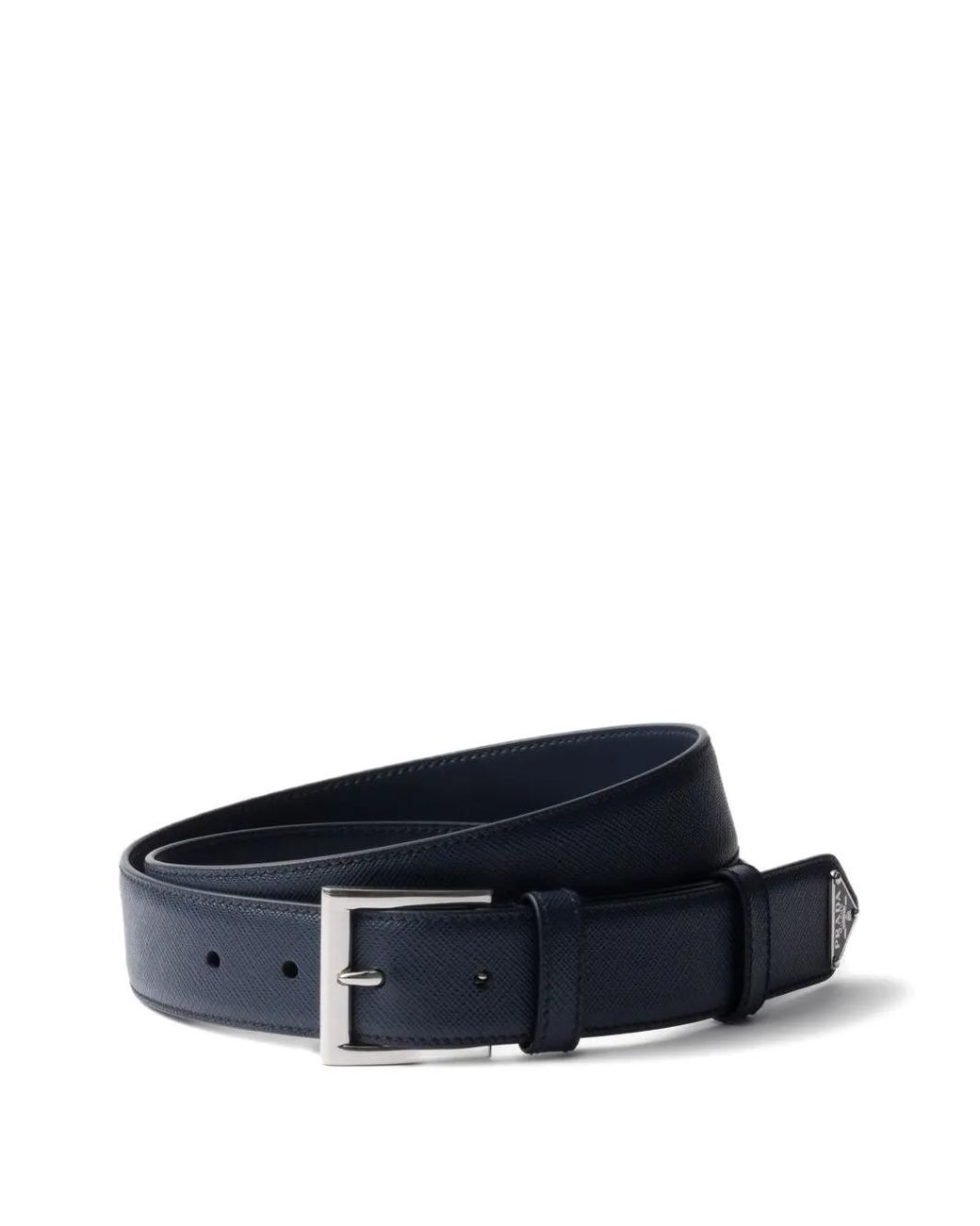 Prada Blue Saffiano Leather Belt for men