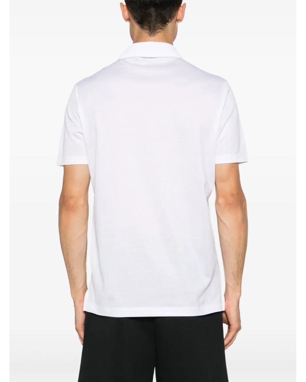 Paul & Shark White Logo-Appliqué Polo Shirt for men