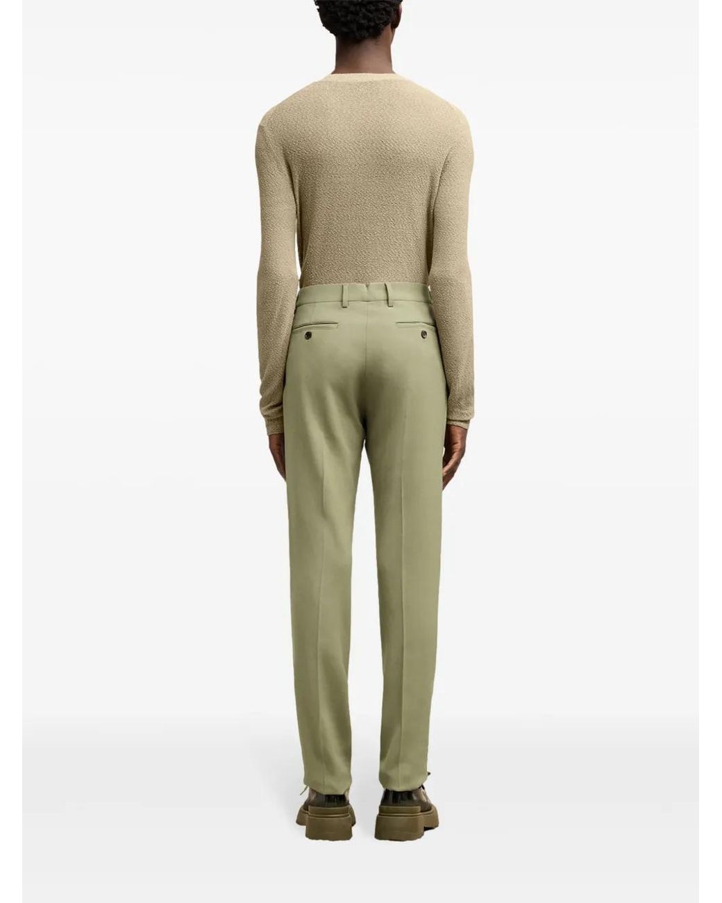 AMI Green Tailored Trousers for men